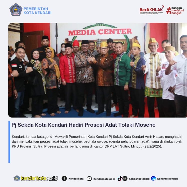 Pj Sekda Kota Kendari Hadiri Prosesi Adat Tolaki Mosehe