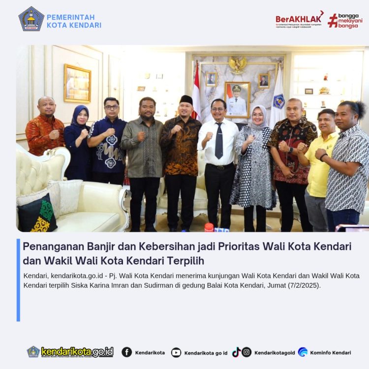 Penanganan Banjir dan Kebersihan jadi Prioritas Wali Kota Kendari dan Wakil Wali Kota Kendari Terpilih