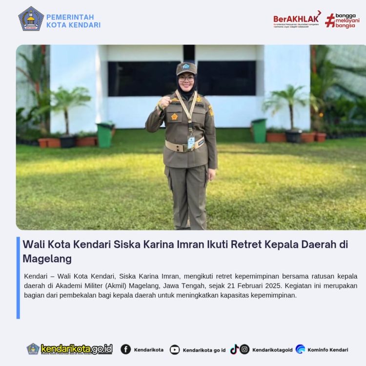 Wali Kota Kendari Siska Karina Imran Ikuti Retret Kepala Daerah di Magelang