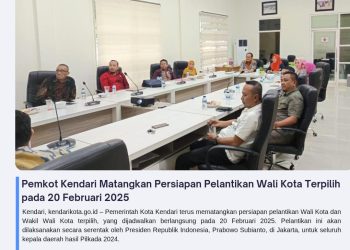 Pemkot Kendari Matangkan Persiapan Pelantikan Wali Kota Terpilih pada 20 Februari 2025