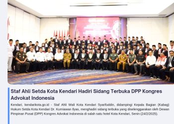 Staf Ahli Setda Kota Kendari Hadiri Sidang Terbuka DPP Kongres Advokat Indonesia