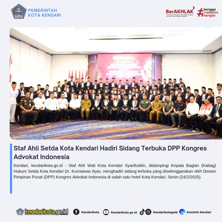 Staf Ahli Setda Kota Kendari Hadiri Sidang Terbuka DPP Kongres Advokat Indonesia