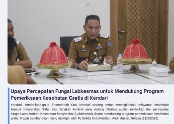 Upaya Percepatan Fungsi Labkesmas untuk Mendukung Program Pemeriksaan Kesehatan Gratis di Kendari