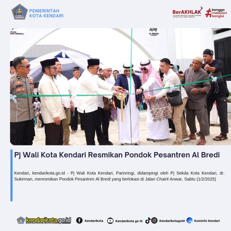 Pj Wali Kota Kendari Resmikan Pondok Pesantren Al Bredi