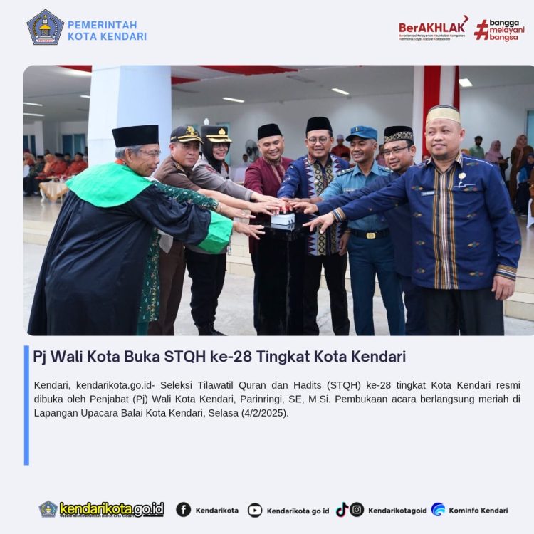 Pj Wali Kota Buka STQH ke-28 Tingkat Kota Kendari