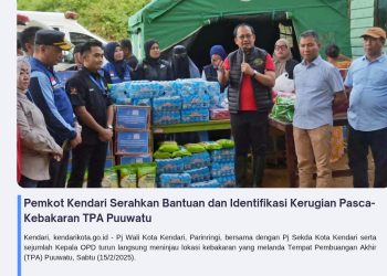 Pemkot Kendari Serahkan Bantuan dan Identifikasi Kerugian Pasca-Kebakaran TPA Puuwatu