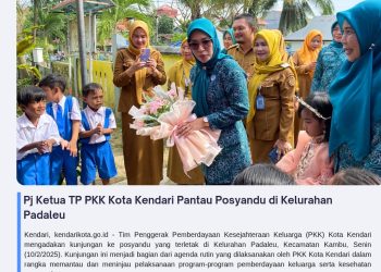 Pj Ketua TP PKK Kota Kendari Pantau Posyandu di Kelurahan Padaleu