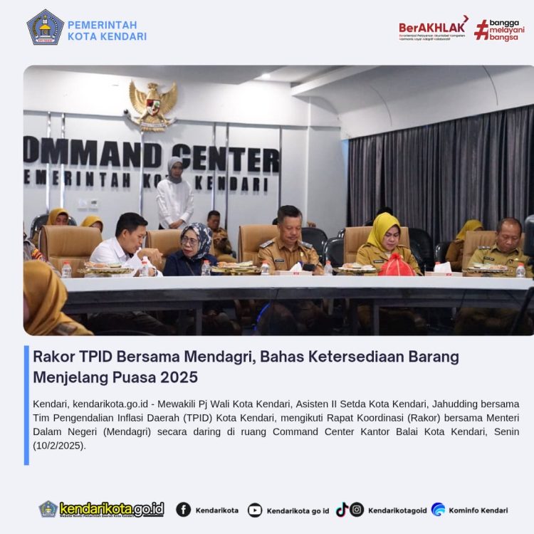 Rakor TPID Bersama Mendagri, Bahas Ketersediaan Barang Menjelang Puasa 2025