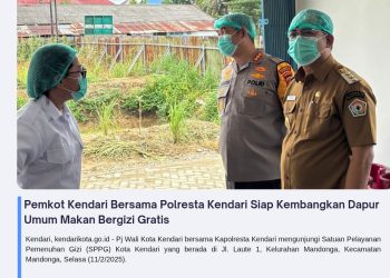 Pemkot Kendari Bersama Polresta Kendari Siap Kembangkan Dapur Umum Makan Bergizi Gratis