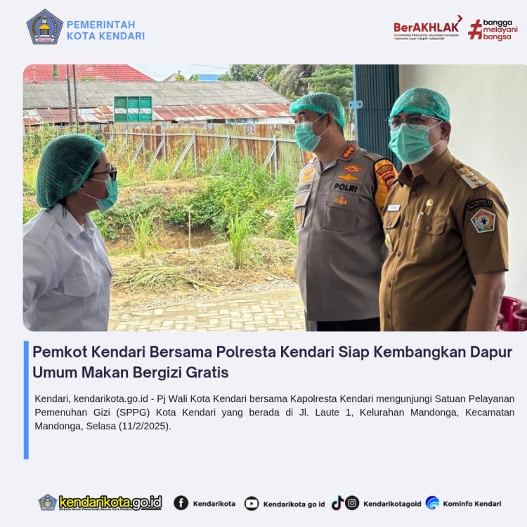 Pemkot Kendari Bersama Polresta Kendari Siap Kembangkan Dapur Umum Makan Bergizi Gratis