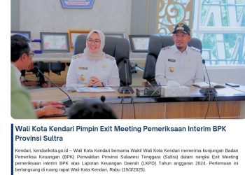 Wali Kota Kendari Pimpin Exit Meeting Pemeriksaan Interim BPK Provinsi Sultra