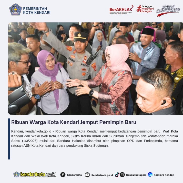 Ribuan Warga Kota Kendari Jemput Pemimpin Baru