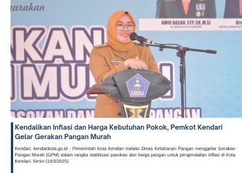 Kendalikan Inflasi dan Harga Kebutuhan Pokok, Pemkot Kendari Gelar Gerakan Pangan Murah