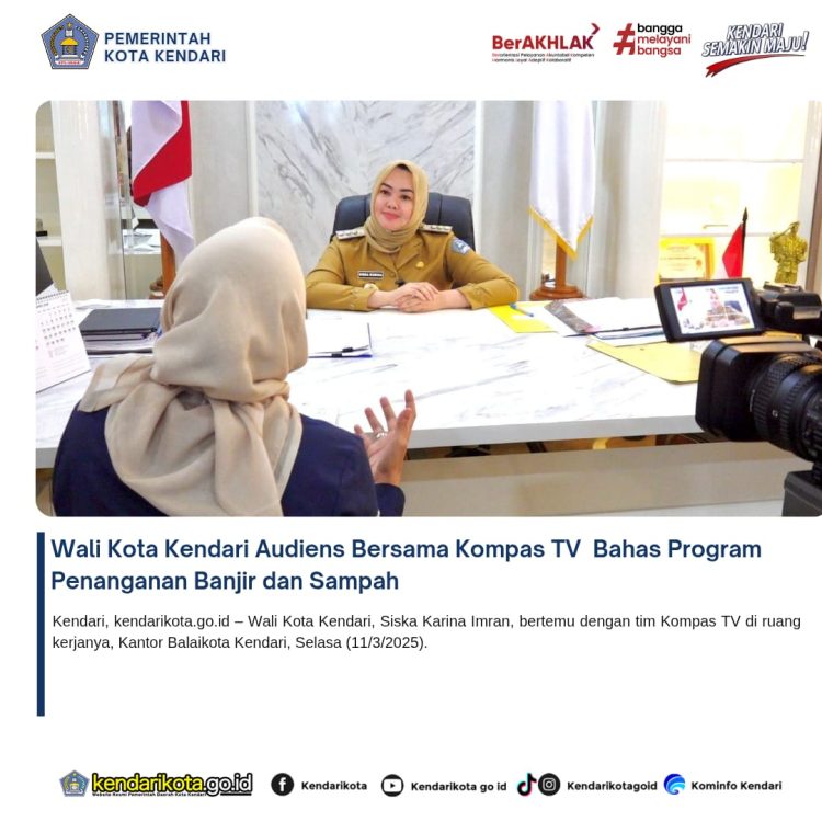 Wali Kota Kendari Audiens Bersama Kompas TV Bahas Program Penanganan Banjir dan Sampah