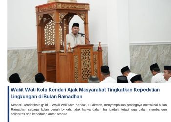 Wakil Wali Kota Kendari Ajak Masyarakat Tingkatkan Kepedulian Lingkungan di Bulan Ramadhan