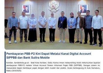 Pembayaran PBB-P2 Kini Dapat Melalui Kanal Digital Account SIPPBB dan Bank Sultra Mobile