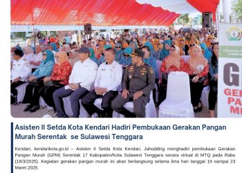 Asisten II Setda Kota Kendari Hadiri Pembukaan Gerakan Pangan Murah Serentak se Sulawesi Tenggara