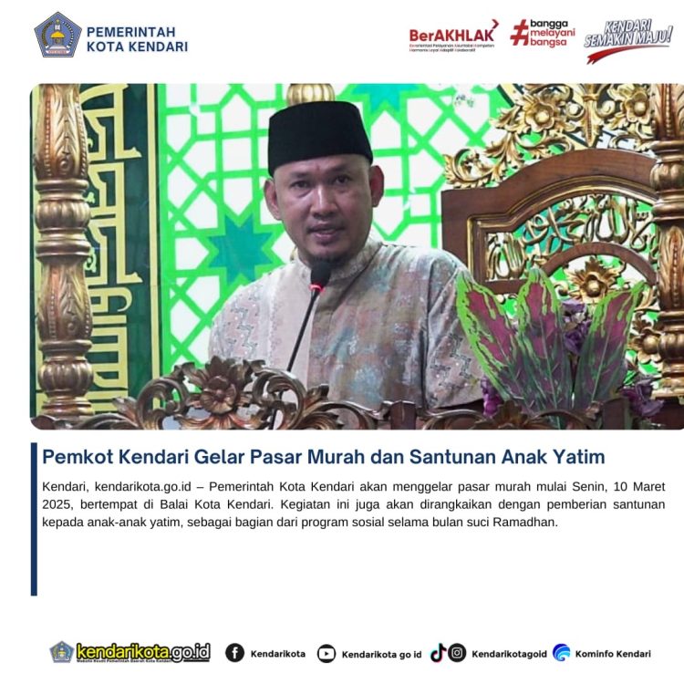 Safari Ramadhan, Wakil Wali Kota Kendari Ajak Masyarakat Perkuat Kepedulian Sosial