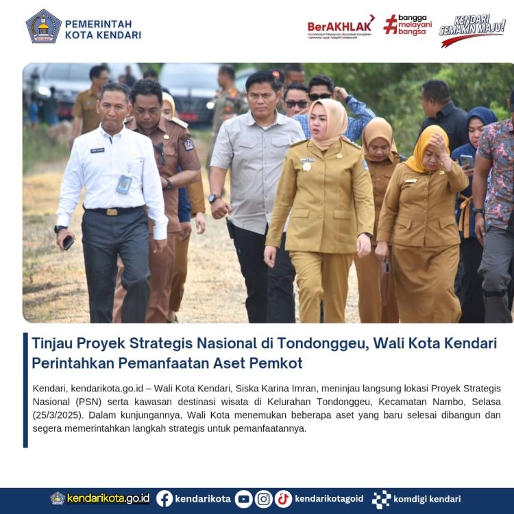 Tinjau Proyek Strategis Nasional di Tondonggeu, Wali Kota Kendari Perintahkan Pemanfaatan Aset Pemkot