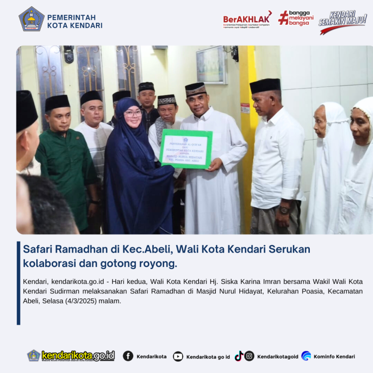 Safari Ramadhan di Kec.Abeli, Wali Kota Kendari Serukan kolaborasi dan gotong royong.