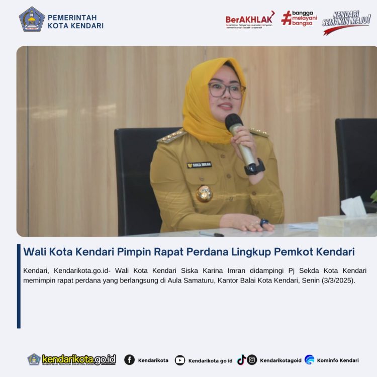 Wali Kota Kendari Pimpin Rapat Perdana Lingkup Pemkot Kendari