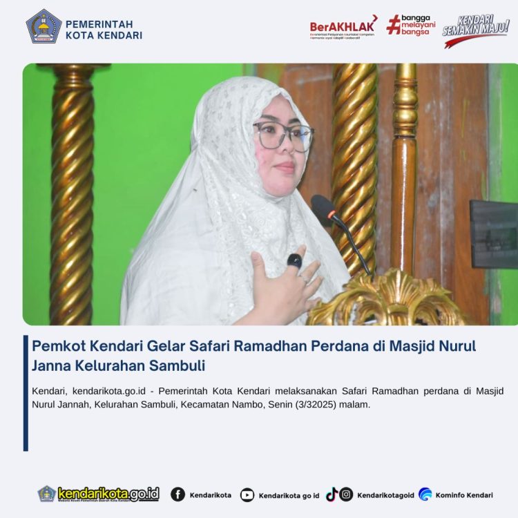Pemkot Kendari Gelar Safari Ramadhan Perdana di Masjid Nurul Janna Kelurahan Sambuli