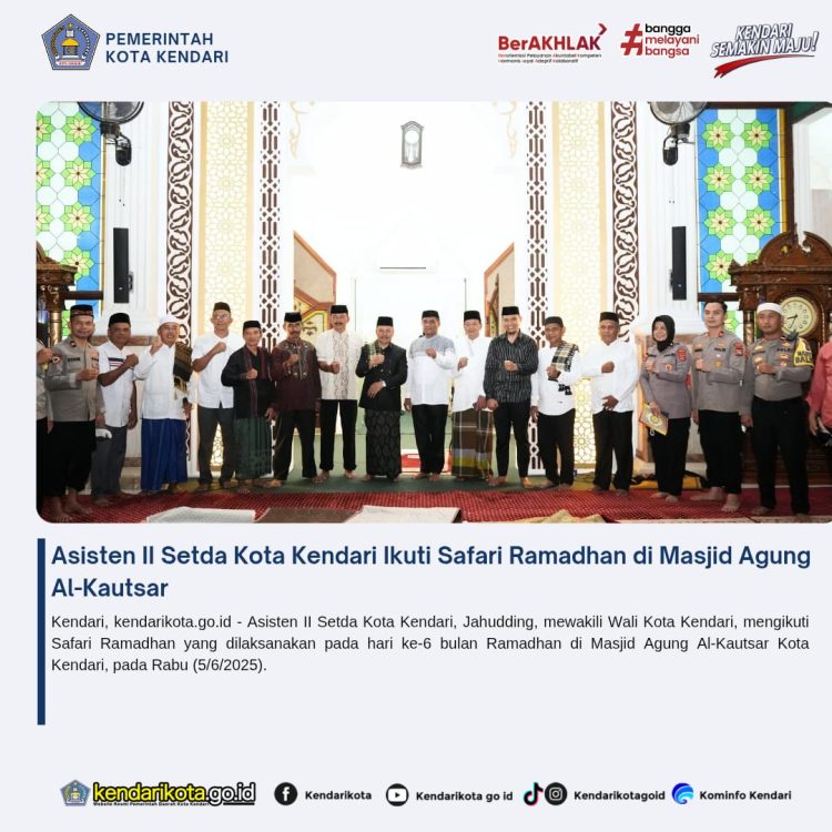 Asisten II Setda Kota Kendari Ikuti Safari Ramadhan di Masjid Agung Al-Kautsar