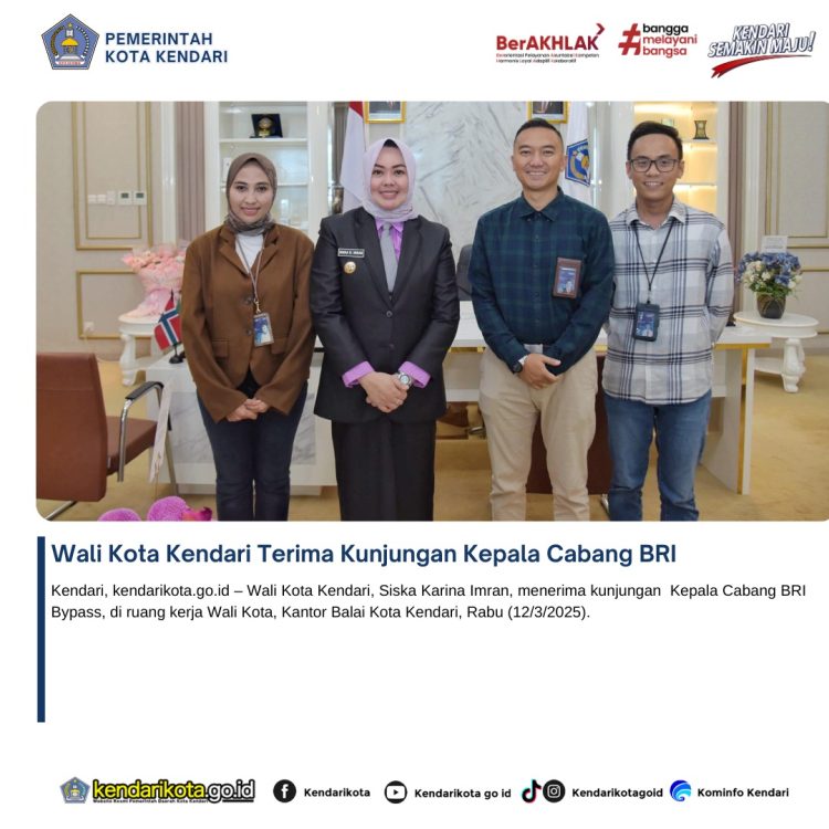 Wali Kota Kendari Terima Kunjungan Kepala Cabang BRI