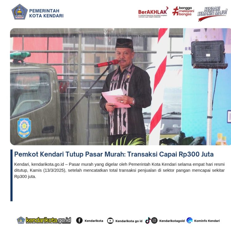 Pemkot Kendari Tutup Pasar Murah: Transaksi Capai Rp300 Juta