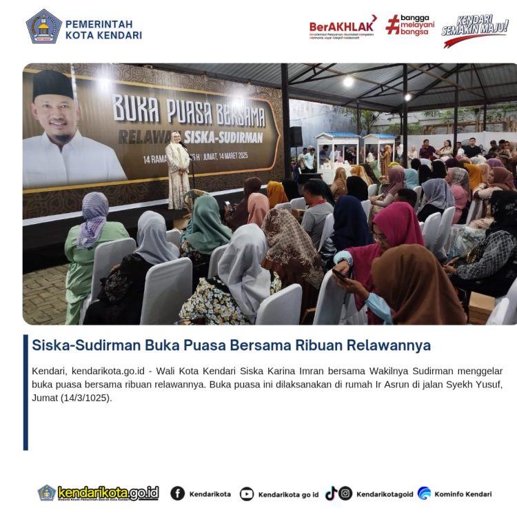 Siska-Sudirman Buka Puasa Bersama Ribuan Relawannya