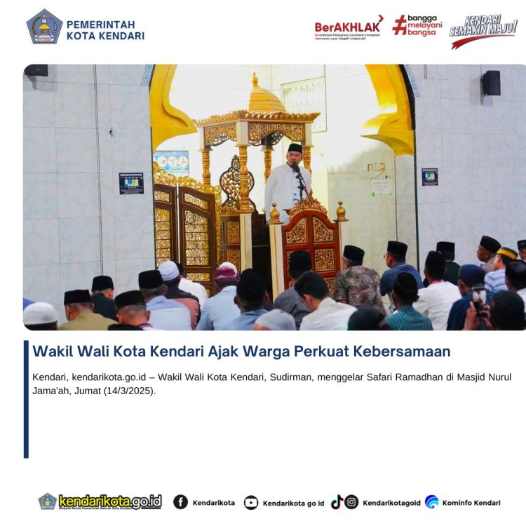 Wakil Wali Kota Kendari Ajak Warga Perkuat Kebersamaan