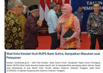 Wali Kota Kendari Ikuti RUPS Bank Sultra, Sampaikan Masukan soal Pelayanan