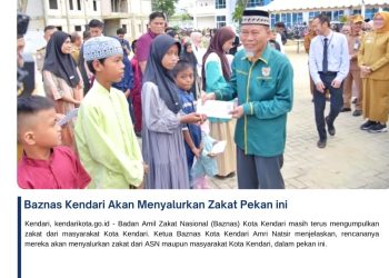Baznas Kendari Akan Menyalurkan Zakat Pekan ini