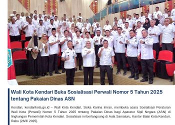 Wali Kota Kendari Buka Sosialisasi Perwali Nomor 5 Tahun 2025 tentang Pakaian Dinas ASN