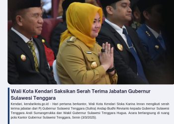 Wali Kota Kendari Saksikan Serah Terima Jabatan Gubernur Sulawesi Tenggara