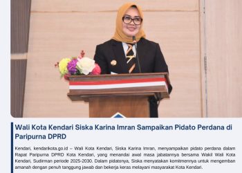 Wali Kota Kendari Siska Karina Imran Sampaikan Pidato Perdana di Paripurna DPRD
