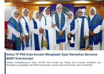 Ketua TP-PKK Kota Kendari Menghadiri Syiar Ramadhan Bersama BKMT Kota Kendari