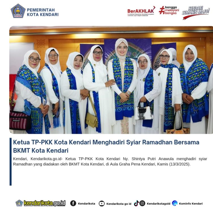Ketua TP-PKK Kota Kendari Menghadiri Syiar Ramadhan Bersama BKMT Kota Kendari