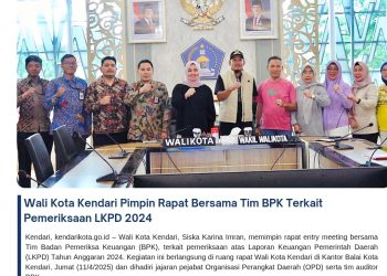 Wali Kota Kendari Pimpin Rapat Bersama Tim BPK Terkait Pemeriksaan LKPD 2024