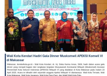 Wali Kota Kendari Hadiri Gala Dinner Muskomwil APEKSI Komwil VI di Makassar