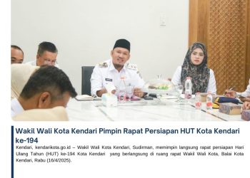 Wakil Wali Kota Kendari Pimpin Rapat Persiapan HUT Kota Kendari ke-194
