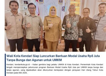Wali Kota Kendari Siap Luncurkan Bantuan Modal Usaha Rp5 Juta Tanpa Bunga dan Agunan untuk UMKM