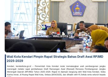 Wali Kota Kendari Pimpin Rapat Strategis Bahas Draft Awal RPJMD 2025-2029