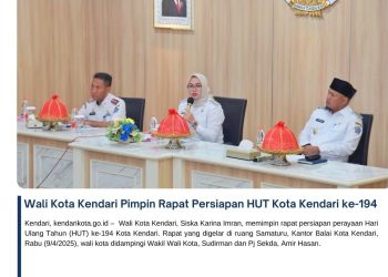 Wali Kota Kendari Pimpin Rapat Persiapan HUT Kota Kendari ke-194