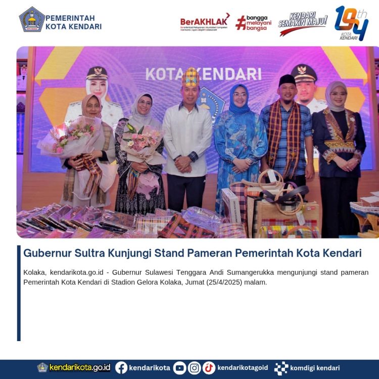 Gubernur Sultra Kunjungi Stand Pameran Pemerintah Kota Kendari