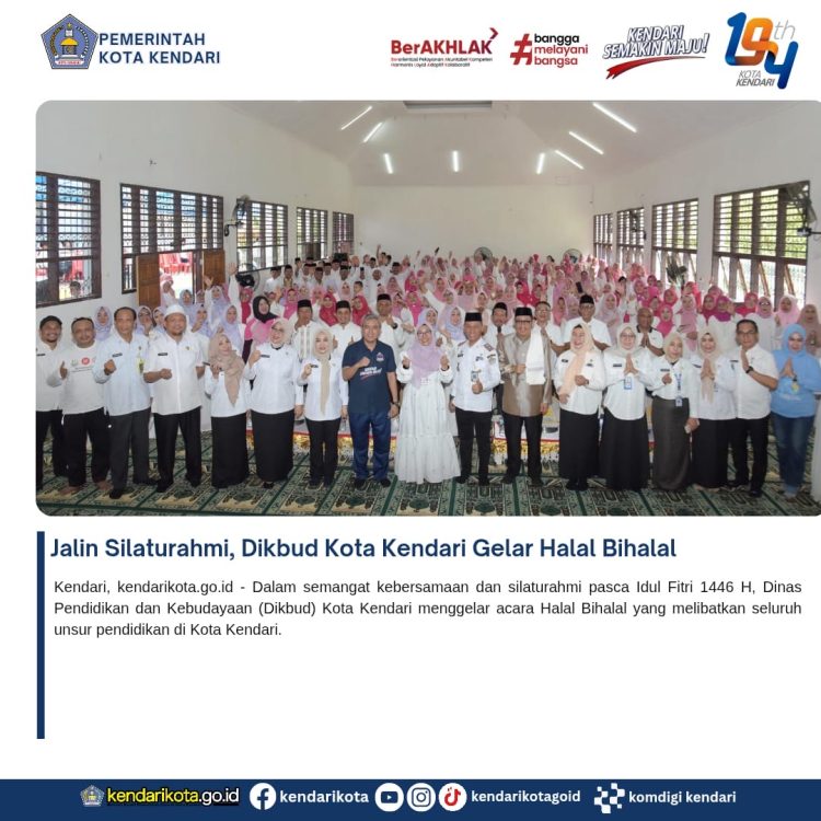 Jalin Silaturahmi, Dikbud Kota Kendari Gelar Halal Bihalal