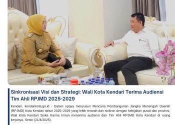 Sinkronisasi Visi dan Strategi: Wali Kota Kendari Terima Audiensi Tim Ahli RPJMD 2025-2029