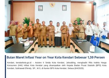 Bulan Maret Inflasi Year on Year Kota Kendari Sebesar 1,39 Persen