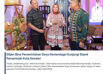 Ditjen Bina Pemerintahan Desa Kemendagri Kunjungi Stand Pemerintah Kota Kendari