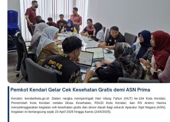 Pemkot Kendari Gelar Cek Kesehatan Gratis demi ASN Prima